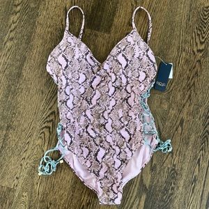 RACHEL by Rachel Roy Python Bathing Suit